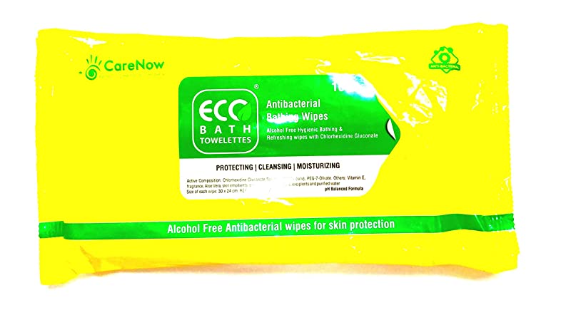 Eco Bath Towelettes Antibacterial Bathing Wipes 10's