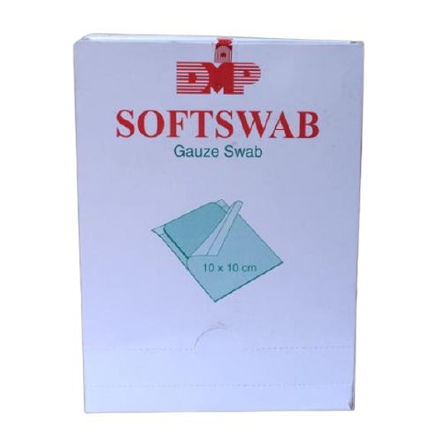 DMP Softswab Gauze Swab 10cm x 10cm x 8ply dressing for wounds or burns