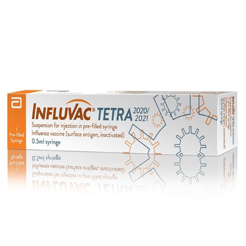 Influvac Tetra 2020/2021 Vaccine 0.5ml to prevent influenza