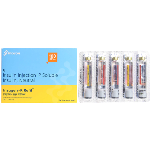 Insugen-R 100IU/ml Refil 3ml short-acting insulin