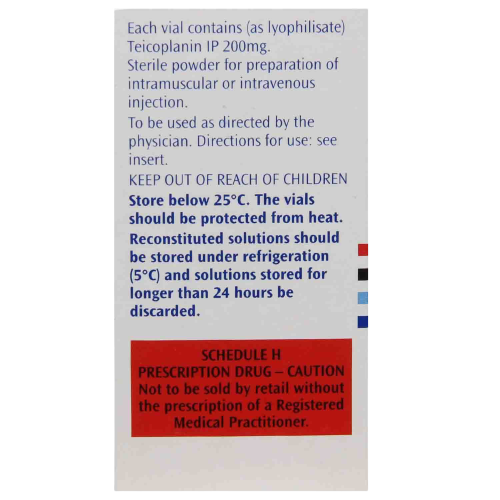 Targocid 200mg Injection contains Teicoplanin 200mg