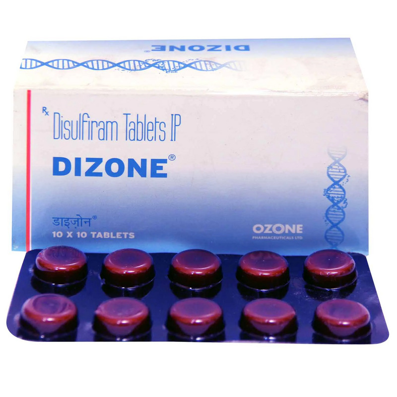 Dizone 250mg Tablet (Strip of 10) for treatment of alcohol addiction