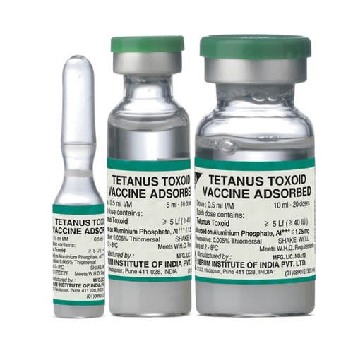 Tetanus Toxoid Adsorbed 5LF Injection 0.5ml to prevent Tetanus