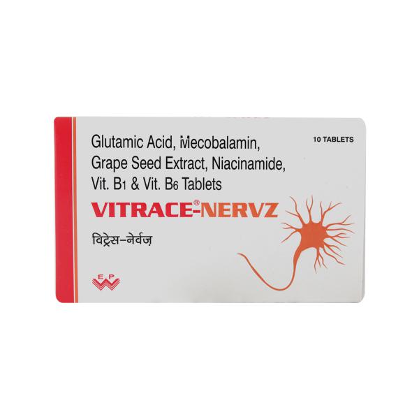 Vitrace-Nervz Tablet (Strip of 10) for neuropathy