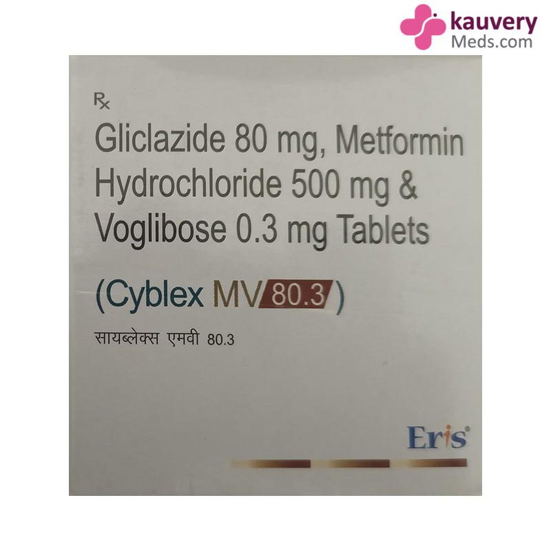 Cyblex MV 80.3 Tablet (Strip of 15) for type 2 diabetes mellitus in adults