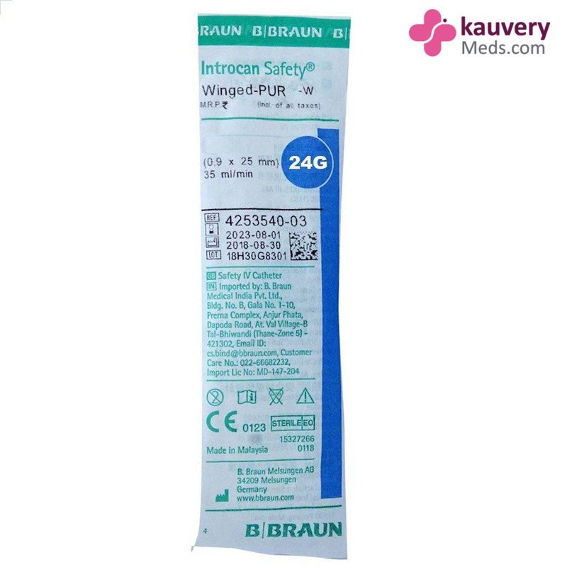 B. Braun Introcan Safety IV Cannula 24G