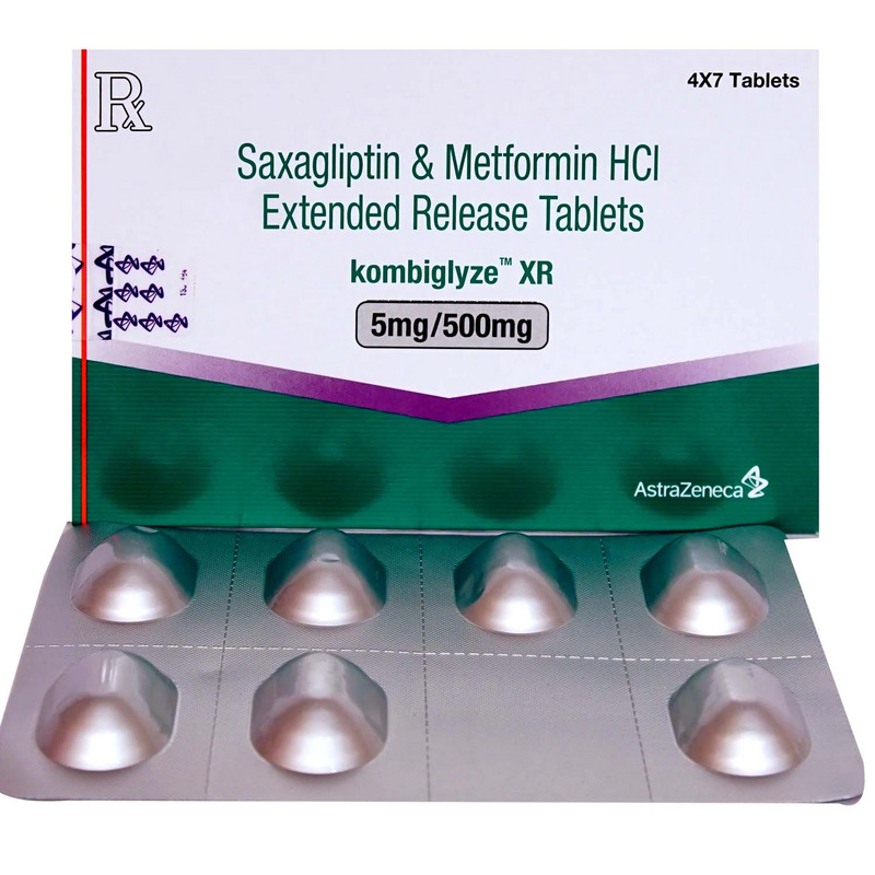 Kombiglyze XR 5mg/500mg Tablet (Strip of 7) for type 2 diabetes mellitus