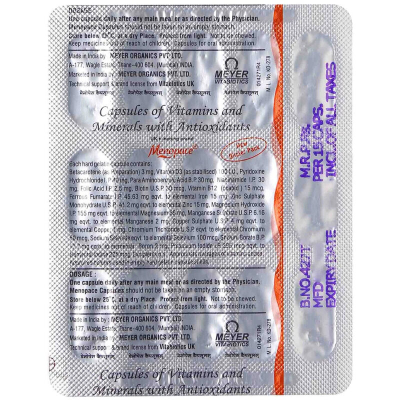 Menopace Capsule (Strip of 15)