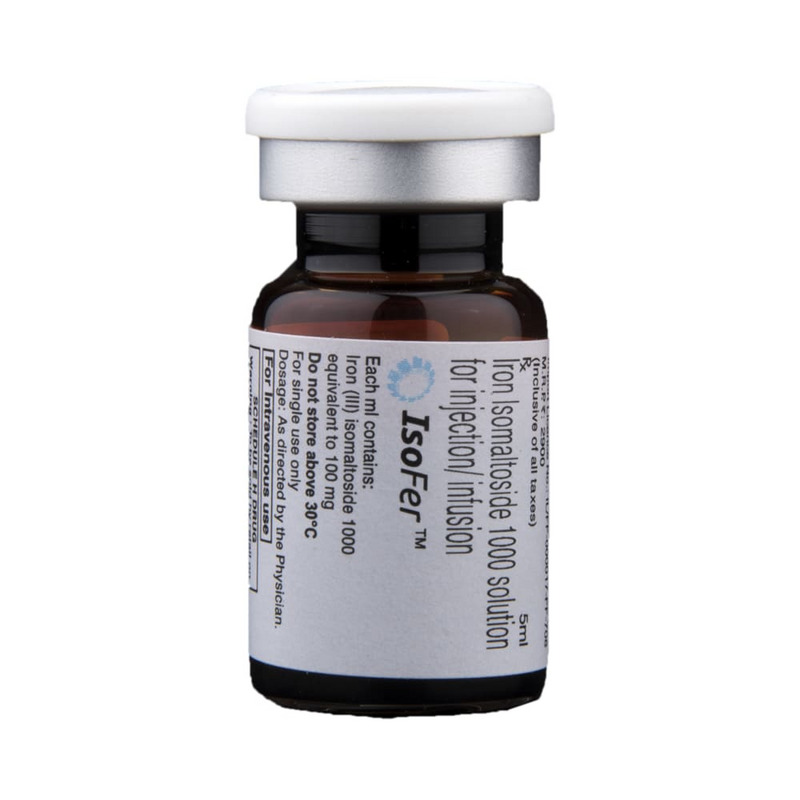 Isofer Injection 5ml contains Iron Isomaltoside 100mg/ml