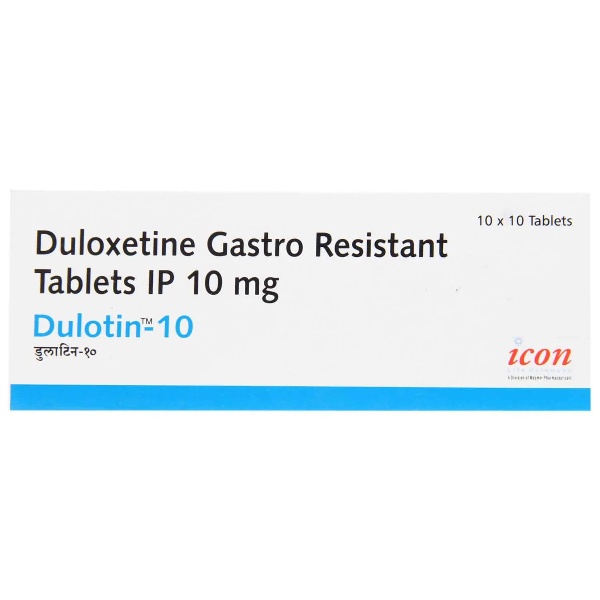 Dulotin 10 Tablet (Strip of 10) for depression, anxiety disorder, diabetic nerve pain