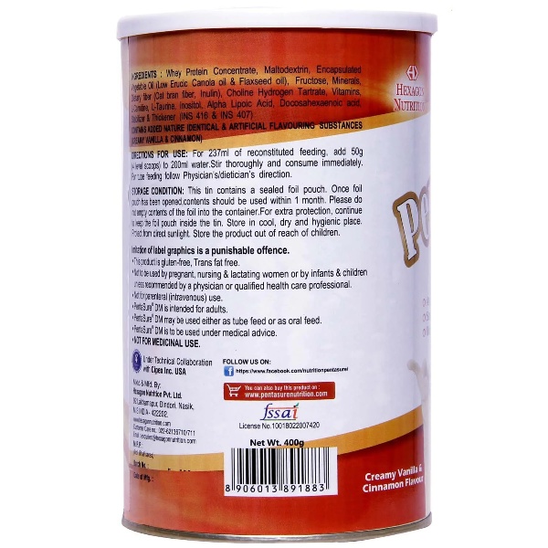 PentaSure DM Diabetes Care Creamy Vanilla & Cinnamon Powder Tin 400g