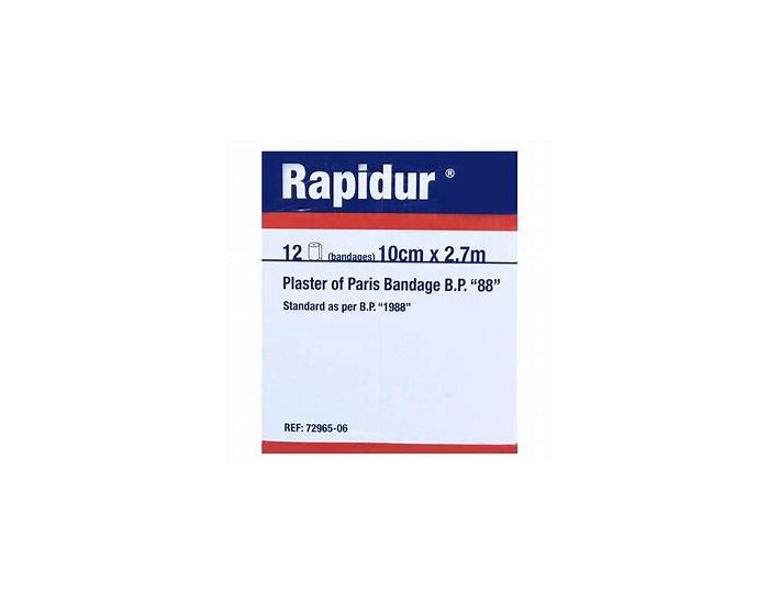 Rapidur Blue Plaster of Paris Cast Bandage 10cm x 2.7m for immobilization of diseased bones, joints