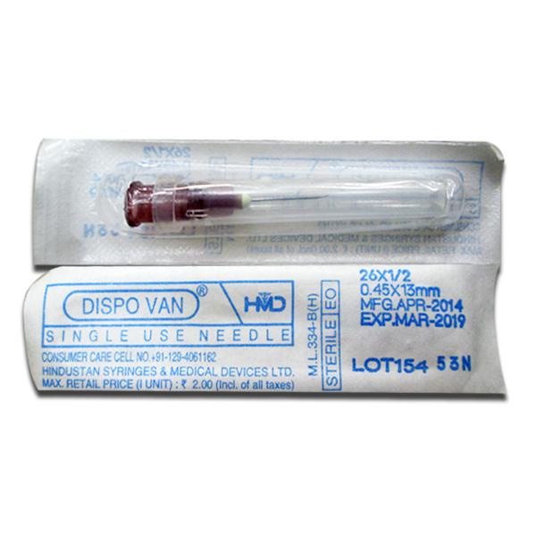 Dispo Van Needle 26G x 0.5 inch