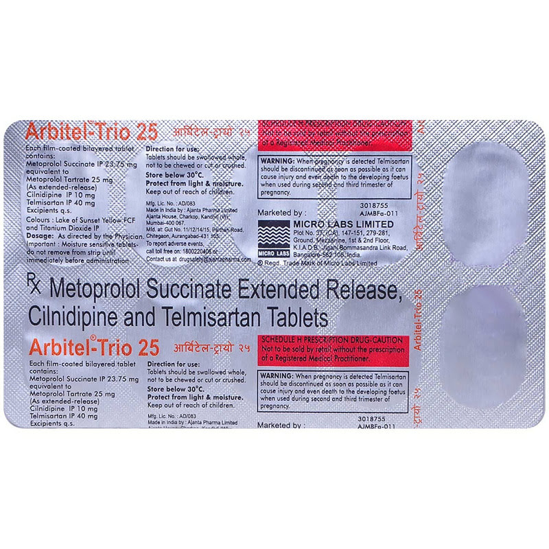 Arbitel-Trio 25 Tablet ER (Strip of 10)