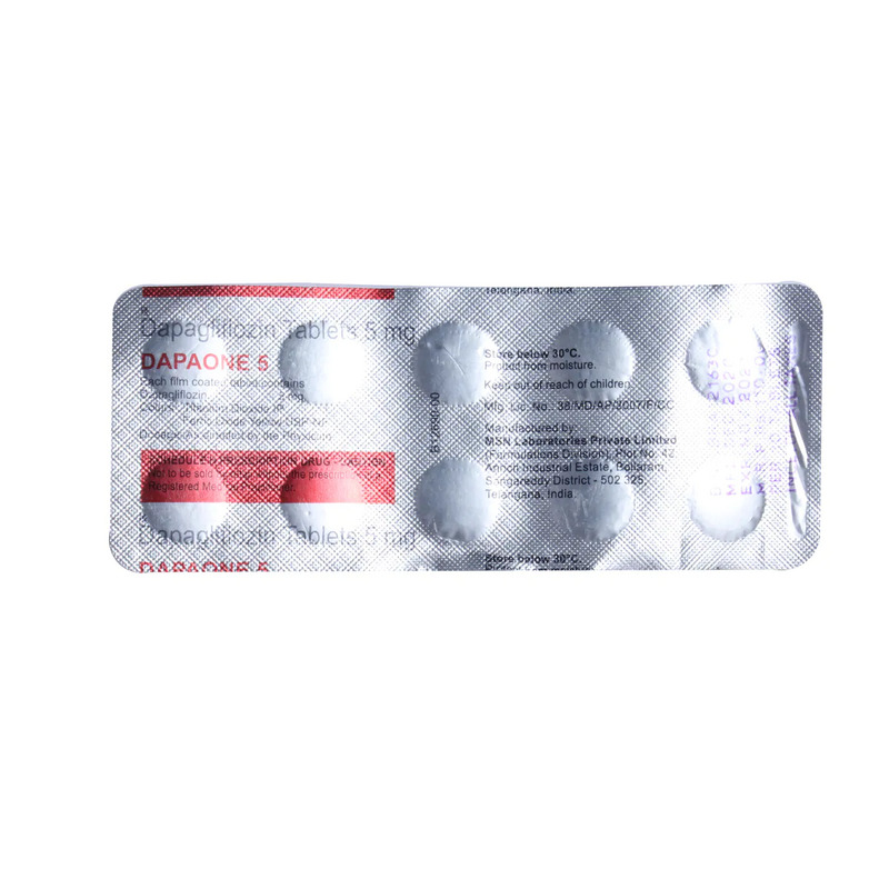 Dapaone 5mg Tablet (Strip of 10) for type 2 diabetes mellitus