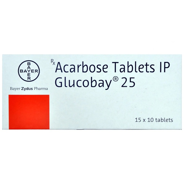 Glucobay 25 Tablet 10's for type 2 diabetes mellitus