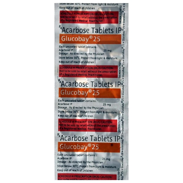 Glucobay 25 Tablet 10's