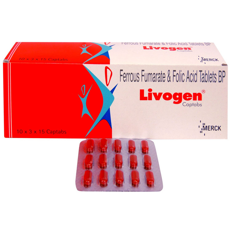 Livogen Captab 15's to prevent anemia due to iron and folic acid deficiency