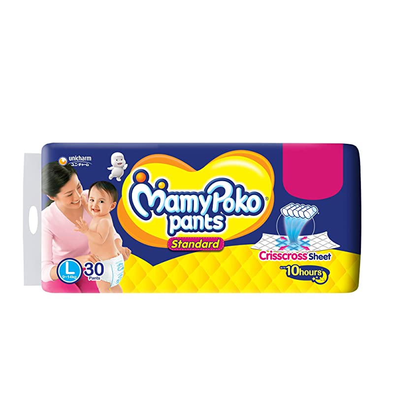 MamyPoko Pants Standard Crisscross Sheet Diapers L 30's