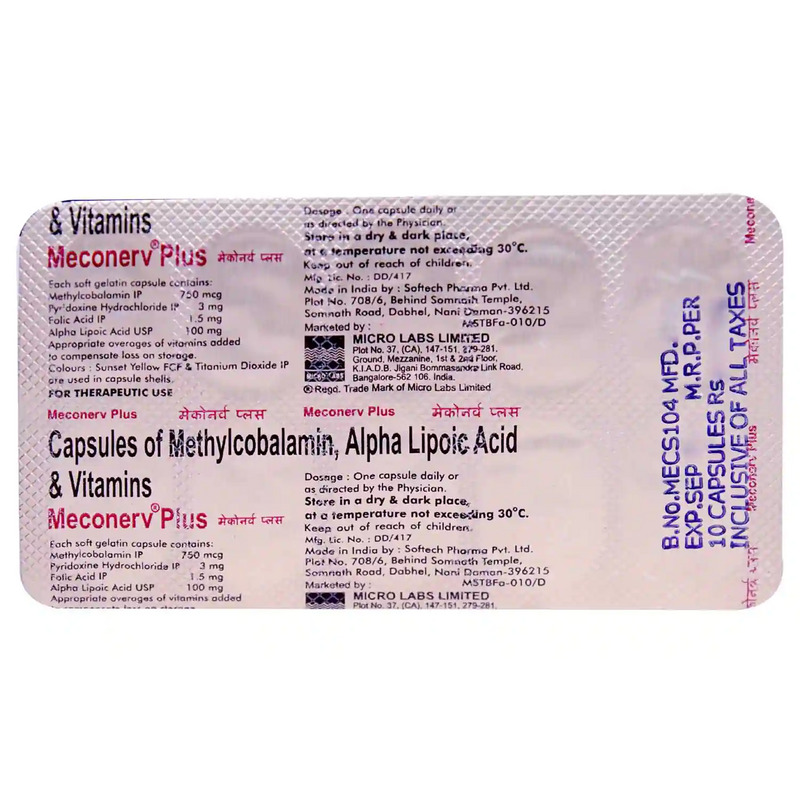 Meconerv Plus Capsule 10's