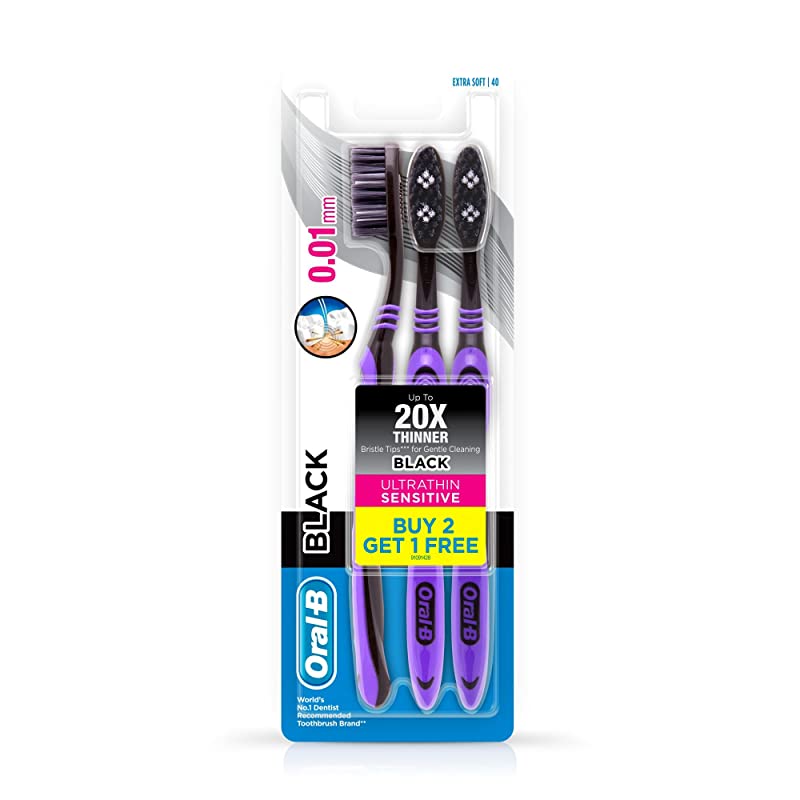 Oral-B Ultrathin Sensitive Black Toothbrush (Buy 2 Get 1 Free)