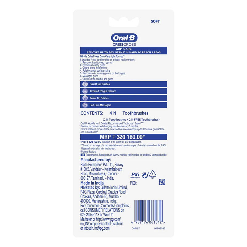 Oral-B Pro-Health Gum Care Soft Toothbrush (Buy 2 Get 2 Free)