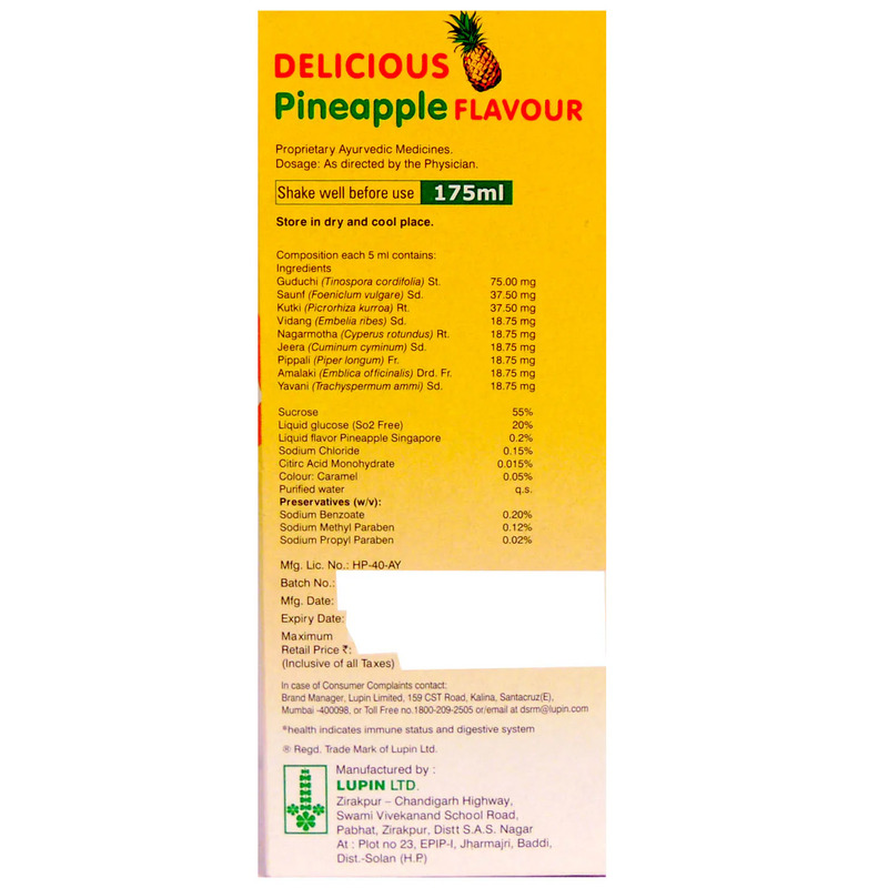 Aptivate Pineapple Flavour Syrup 175ml