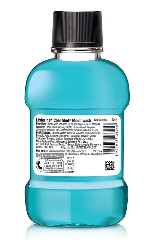 Listerine Cool Mint Mouthwash 80ml