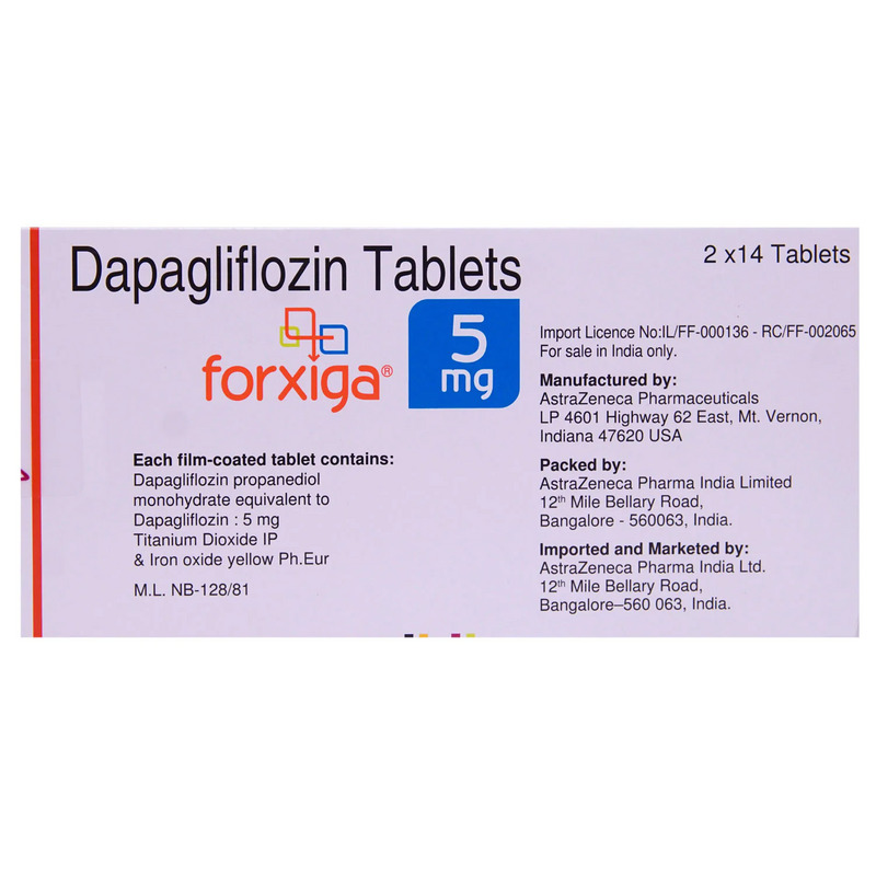 Forxiga 5mg Tablet 14's