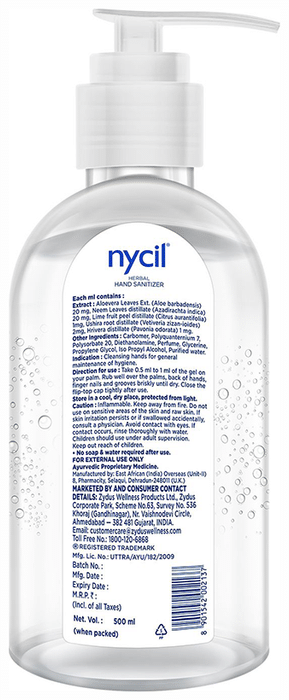 Nycil Herbal Hand Sanitizer 500ml