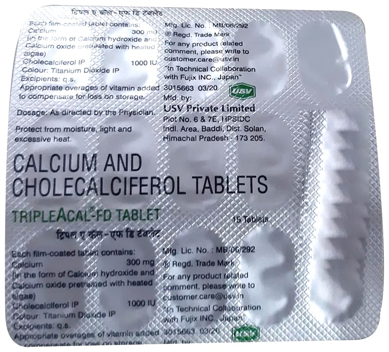 TripleACal-FD Tablet 15's