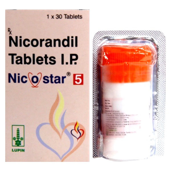 Nicostar 5 Tablet (Bottle of 30) for treatment and prevention of angina