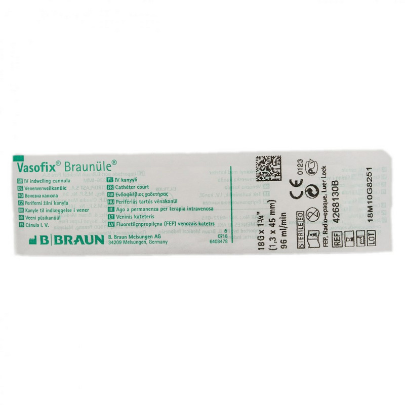 B. Braun Vasofix Safety IV Cannula 18G (1's)