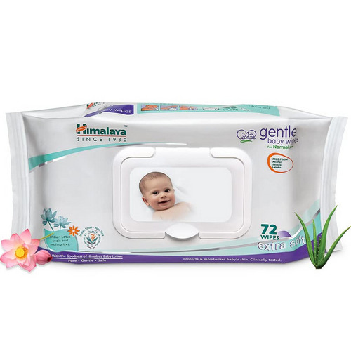 Himalaya Gentle Extra Soft Baby Wipes 72's