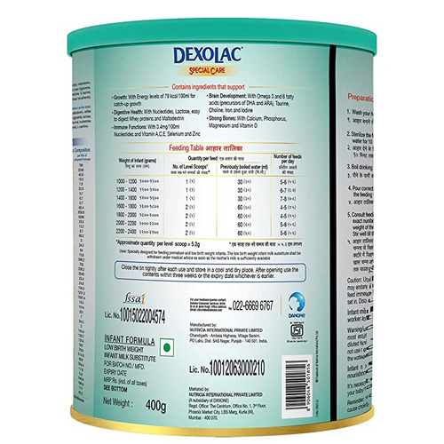 Dexolac Special Care Infant Formula Powder 400g Tin