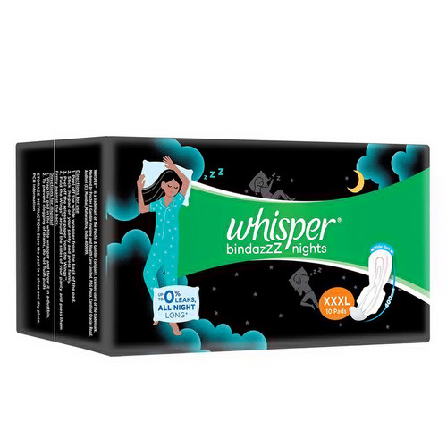 Whisper Bindazzz Nights Sanitary Pads XXXL 10's