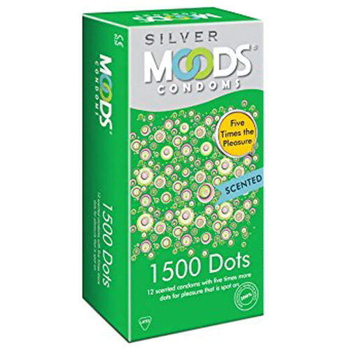 Moods Silver 1500 Dots Condoms 12's