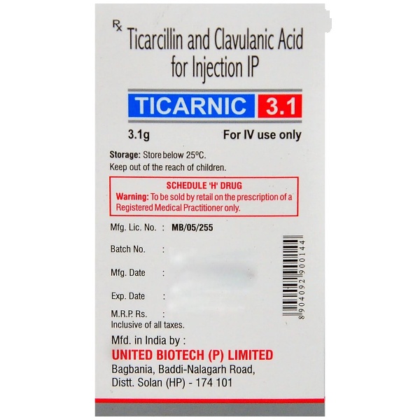 Ticarnic 3.1 Injection (1 Vial)