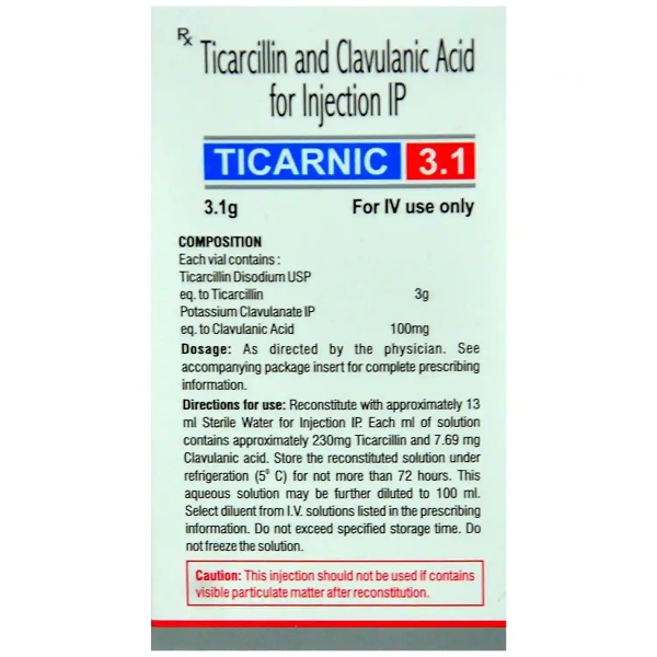 Ticarnic 3.1 Injection (1 Vial)