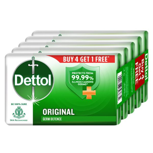 Dettol Original Bathing Soap 125g (Buy 4 Get 1 Free)