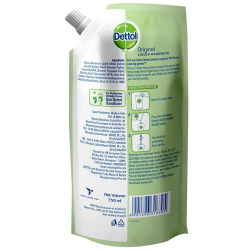 Dettol Original Liquid Hand Wash Refill 750ml