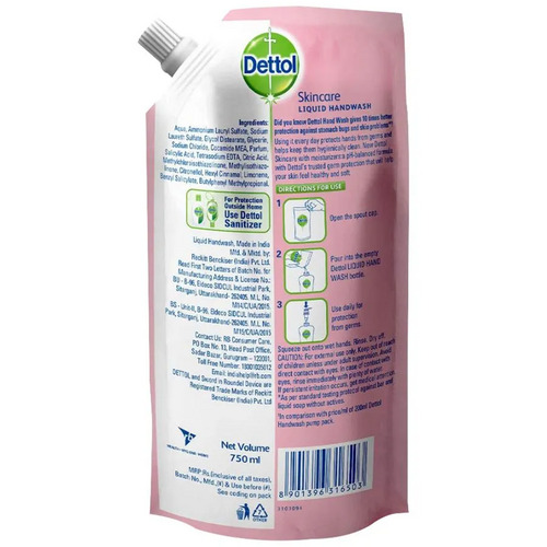 Dettol Skincare Liquid Hand Wash Refill 750ml