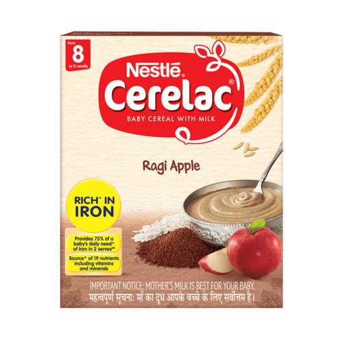 Nestle Cerelac Ragi Apple Baby Cereal with Milk 300g