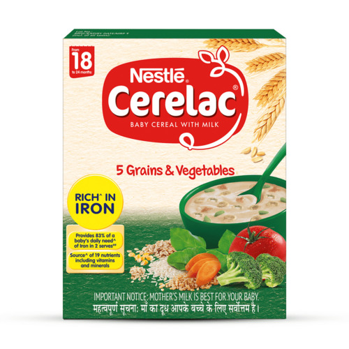 Nestle Cerelac 5 Grains & Vegetables Cereal with Milk 300g