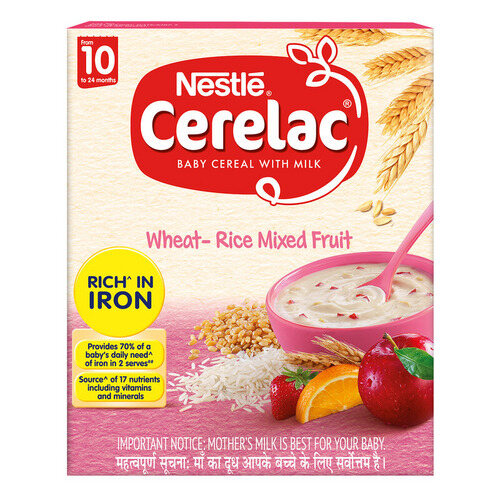 Nestle Cerelac Wheat-Rice Mixed Fruit Baby Cereal with Milk 300g