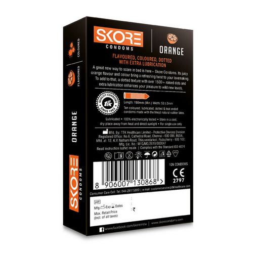 Skore Orange Condoms 10's