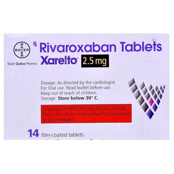 Xarelto 2.5mg Tablet 14's