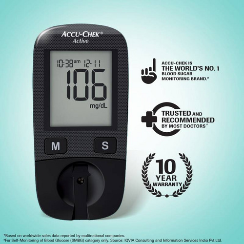 Accu-Chek Active Glucose Monitoring Kit 10 Free Strips