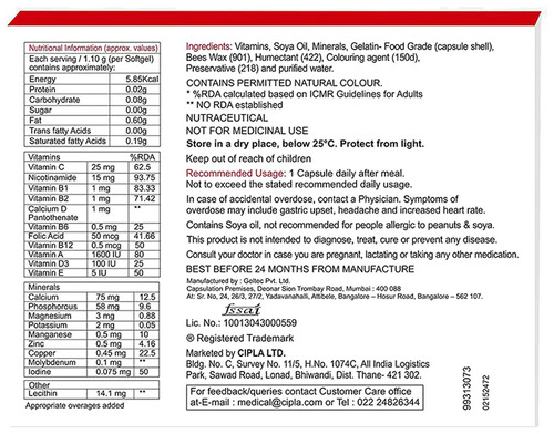 Maxirich Multivitamin and Minerals Softgels 10's