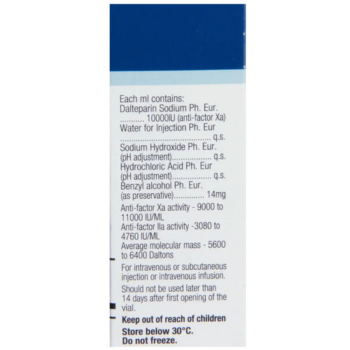 Fragmin 10000IU Injection 1ml contains Dalteparin 10000IU